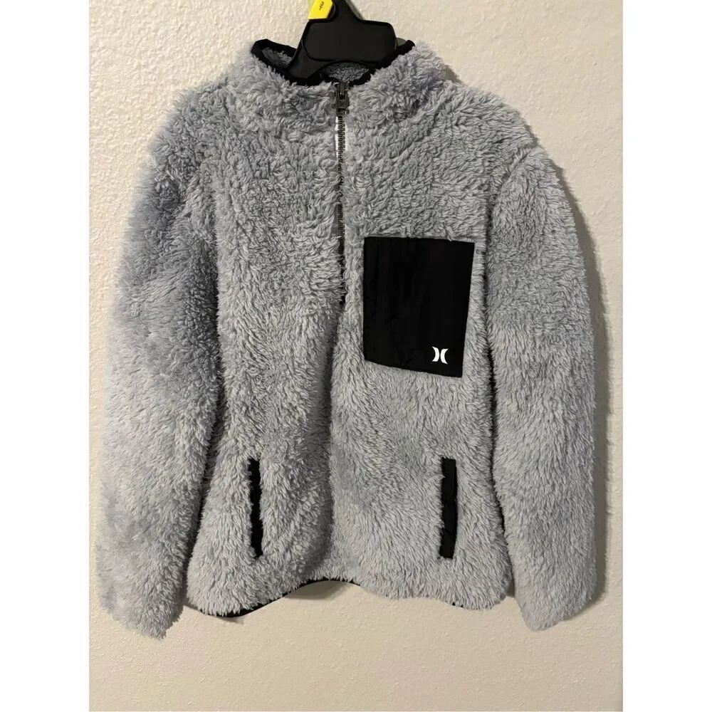 ❤️Hurley Boys Quarter Zip Sherpa Pullover Med